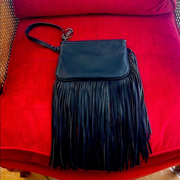 Carlos by Carlos Santana Black Fringe Wristlet - Picture 3 of 6